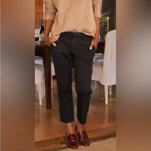 Frank & Eileen Wicklow Pants Size 0 Black Italian Chino Performance Twill